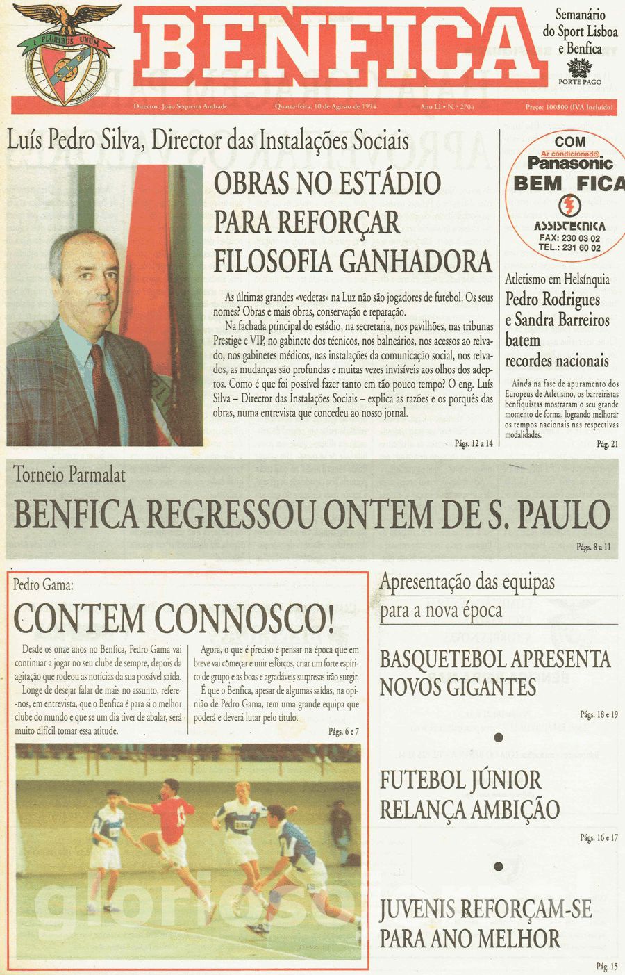 jornal o benfica 2704 1994-08-10